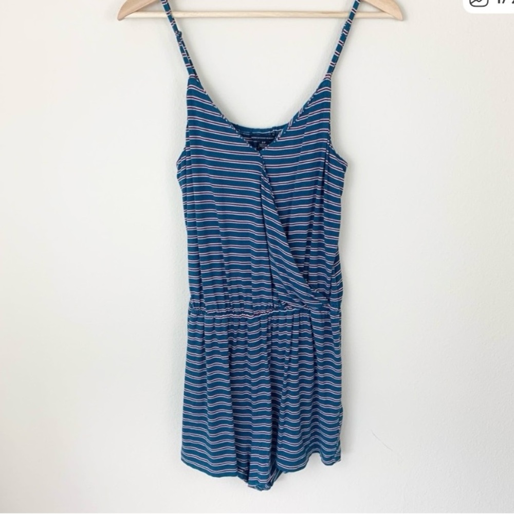 ✨5 FOR $25✨ American Eagle Navy Blue Stripe Soft & Sexy Knit Romper
